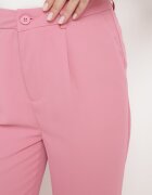 sophyline Pantaloni Roz cu croială clasică cu tivuri răsfrânte și fermoar ascuns Wilelma