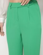 sophyline Pantaloni Verzi Eleganti cu talie înaltă cu picioare drepte și elastic în talie Althema