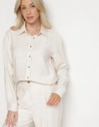 sophyline paris Cămașă bej din viscoză în stil clasic Nimiorella