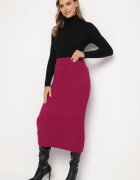 sophyline paris Fustă Roz închis Mulată cu viscoză Talie înaltă și elastic în talie Nialessia