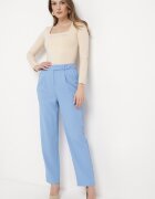sophyline paris Pantaloni Albastri Regular cu Talie Înaltă și Cu Croială Dreaptă Arcadiasa