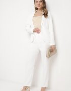sophyline paris Pantaloni Albi Regular cu Talie Înaltă și Picioare Drepte Arcadiasa