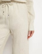 sophyline paris Pantaloni bej largi din viscoză cu legătură în talie Lilriz