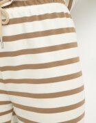 sophyline paris Pantaloni de trening Bej cu Bumbac croială largă în dungi Fenorila