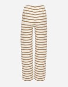 sophyline paris Pantaloni de trening Bej cu Bumbac croială largă în dungi Fenorila