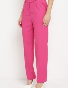 sophyline paris Pantaloni Fucsia Regular cu Talie Înaltă și Croială Dreaptă Arcadiasa