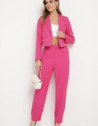 sophyline paris Pantaloni Fucsia Regular cu Talie Înaltă și Croială Dreaptă Arcadiasa