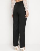 sophyline paris Pantaloni Negri Regular cu Talie Înaltă și Crăci Drepti Arcadiasa
