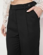 sophyline paris Pantaloni Negri Regular cu Talie Înaltă și Crăci Drepti Arcadiasa