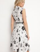 sophyline paris Rochie Neagră din Bumbac Cloș cu Decolteu Petrecut și Curea Zolriza