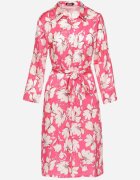 sophyline paris Rochie tip cămașă Fucsia cu nasturi și cordon din material în talie Blinesta