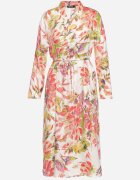 sophyline Rochie Alb-Roz tip plic cu Model Floral Anaviera