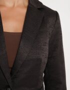 sophyline Sacou Negru la un rând de nasturi din țesătură ușor lucioasă Enarella
