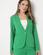 sophyline Sacou Verde închis cu nasture cu buzunare Parveta