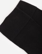  Șosete până la genunchi simple cu bumbac Nivette Negre