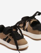 sport Pantofi Adidași Bej închis cu Benzi Decorative Annivias