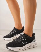 sport Pantofi Negri pe Talpă Groasă Geometrică Alexus
