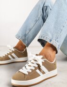 sport Sneakers Bej închis cu Două Barete Galtewi