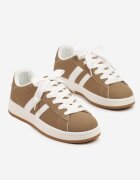 sport Sneakers Bej închis cu Două Barete Galtewi
