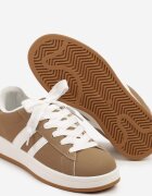 sport Sneakers Bej închis cu Două Barete Galtewi
