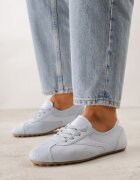 sport Sneakersi Albastre din imitație de piele întoarsă în stilul tenisilor de cult Aelliana