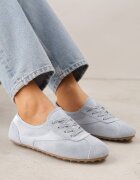 sport Sneakersi Albastre din imitație de piele întoarsă în stilul tenisilor de cult Aelliana