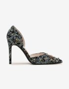  Stiletto Verzi decorați cu model oriental și zirconii Saillesa