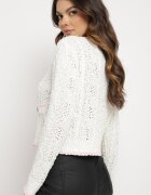 studio eleven Cardigan Bej cu Vâscoză cu nasturi și imitație de buzunare Liales