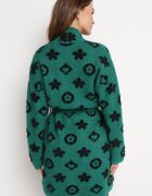 studio eleven Cardigan Verde cu Model Floral Grafic și Curea Legată Juulia