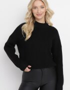 studio eleven Pulover Negru Striat tip Maletă Afromava