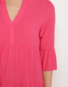 Sublevel Rochie Roz închis Evazată din Viscoză cu Volane Izleia
