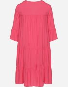 Sublevel Rochie Roz închis Evazată din Viscoză cu Volane Izleia