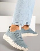super mode Adidași Ajurați Albastri cu Talpă Groasă cu Relief Ronele