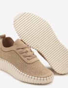 super mode Adidași Bej Decupați cu Talpă Groasă și Relief Ronele