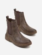 super mode Botine Chelsea Maro cu talpă decorativ sculptată Ezisane