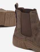 super mode Botine Chelsea Maro cu talpă decorativ sculptată Ezisane