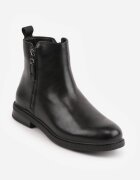 super mode Botine clasice cu toc plat și fermoar decorativ Wenica Negre