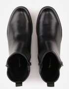 super mode Botine clasice cu toc plat și fermoar decorativ Wenica Negre