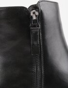 super mode Botine clasice cu toc plat și fermoar decorativ Wenica Negre