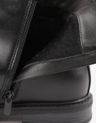 super mode Botine clasice cu toc plat și fermoar decorativ Wenica Negre