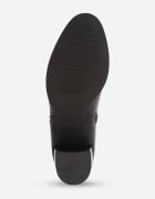 super mode Botine clasice până la gleznă cu toc gros și fermoar decorativ Loryna Negre