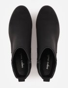 super mode Botine cu talpă groasă și toc decorate cu cusături Viveita Negre