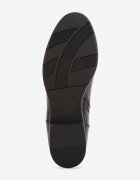 super mode Botine cu talpă joasă (tip chelsea) decorate cu dungă și cataramă Rosint Negre