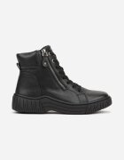 super mode Botine Negre Sportive cu carâmb șiretuit și fermoar decorativ Ezilare
