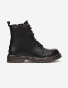 super mode Botine worker Negre cu șireturi Eroania
