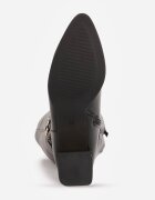 super mode Cizme elegante cu toc gros și inserție metalică decorate cu dungă cu cataramă Catulio Negre