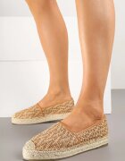 super mode Espadrile bej închis cu împletitură decorativă Nimilithae