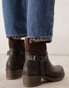 super mode Ghete în stil vintage izolați cu curea caramb din imitație de piele și imitație de piele întoarsă Birel Maro