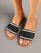 super mode Papuci Negre în Stil Boho Nimietta