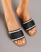 super mode Papuci Negre în Stil Boho Nimietta